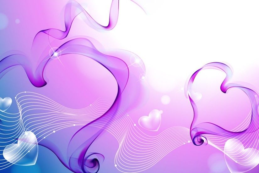 Cool Backgrounds with Abstract Love Shape in Purple