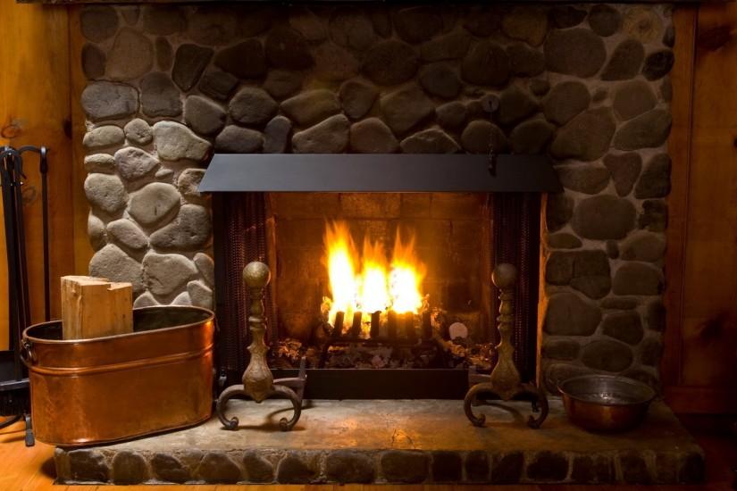 Preview wallpaper fireplace, cozy, interior, lamp 2560x1440