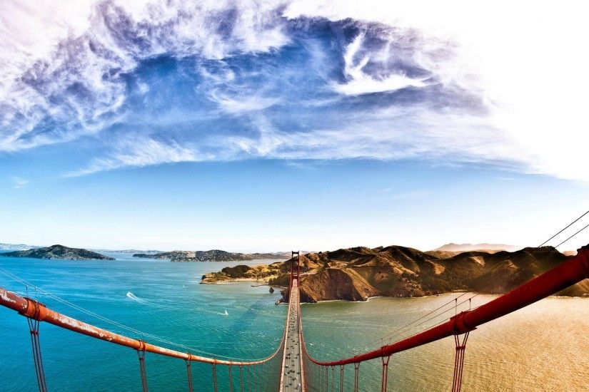 ... Trees, Architecture, Car, Clouds, Golden Gate Bridge, San Francisco  Bay, USA, Bird's Eye View, Top View Wallpapers HD / Desktop and Mobile  Backgrounds