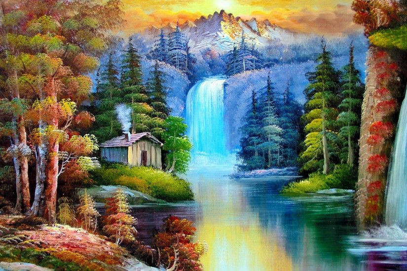 Beautiful Nature In Hd Paintings Image Abstract Painting Nature Wallpapers  | Places To Visit | Pinterest