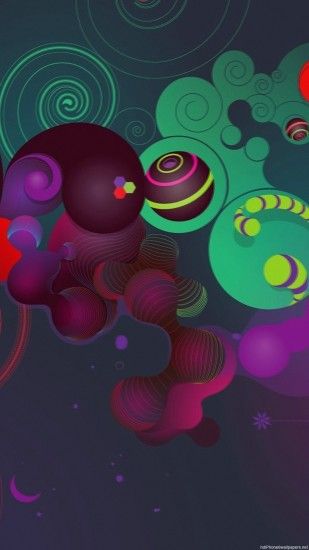 HD circle colour 3d abstract iphone 6 wallpaper