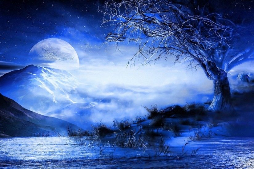 Anime Blue Moon Wallpaper HD And Wallpapers Full HD Archived at | HD  Wallpapers | Pinterest | Blue moon, Hd wallpaper and Wallpaper