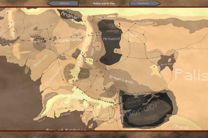 Image - Middle-earth Waypoint Map-sepia.png | The Lord of the Rings  Minecraft Mod Wiki | FANDOM powered by Wikia