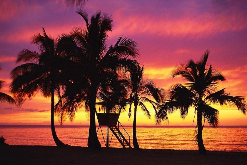 Hawaii Sunset Wallpaper High Resolution ...