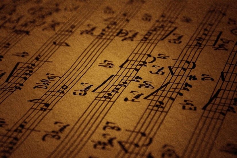 Black and White Vintage Wallpaper: White Piano Music Notes Wallpaper #4633