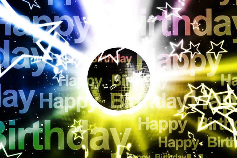 Happy Birthday Music Looping Animated Background