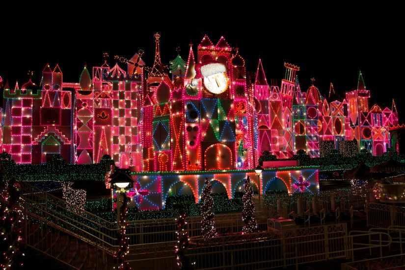 disneyland christmas lights | Disneyland It's a Small World Christmas  Lights wallpaper - Click .