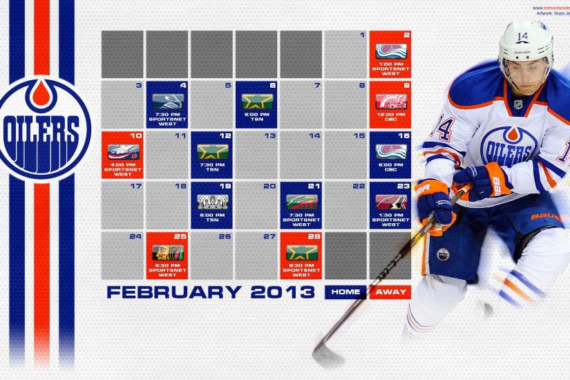 Edmonton Oilers February 2013 Calendar Wallpaper by RussJericho23 Edmonton  Oilers February 2013 Calendar Wallpaper by RussJericho23