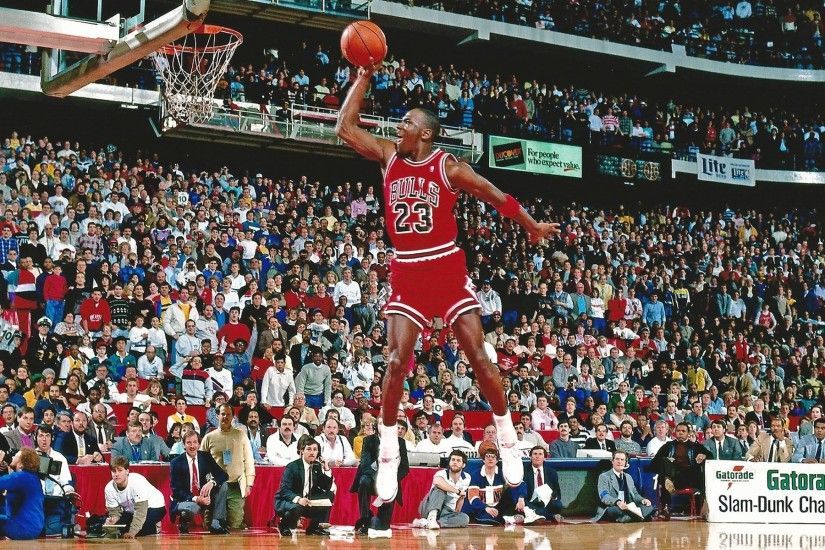 Michael Jordan Dunks From The Free Throw Line