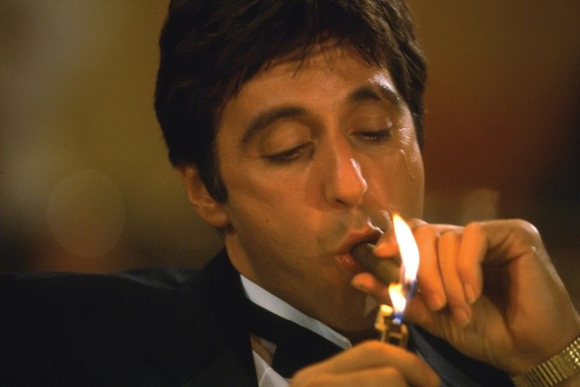 Al Pacino Cigars Lighter Movies Scarface Smoking Tony Montana