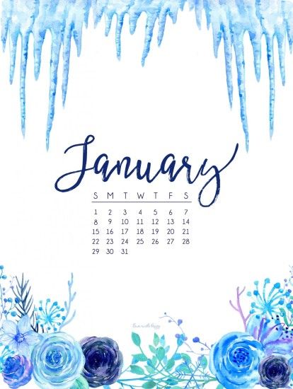 January 2017 Calendar + Tech Pretties. “