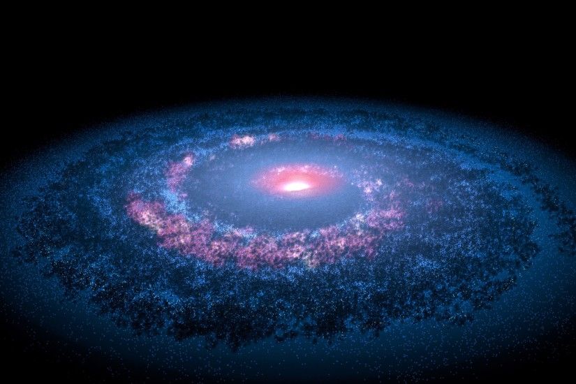 Spiral galaxy, Milky way, Solar system, NASA, Spitzer Space Telescope, 4K