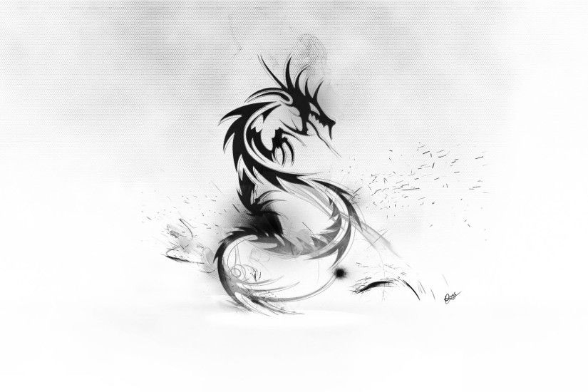 Dragon white abstract wallpapers