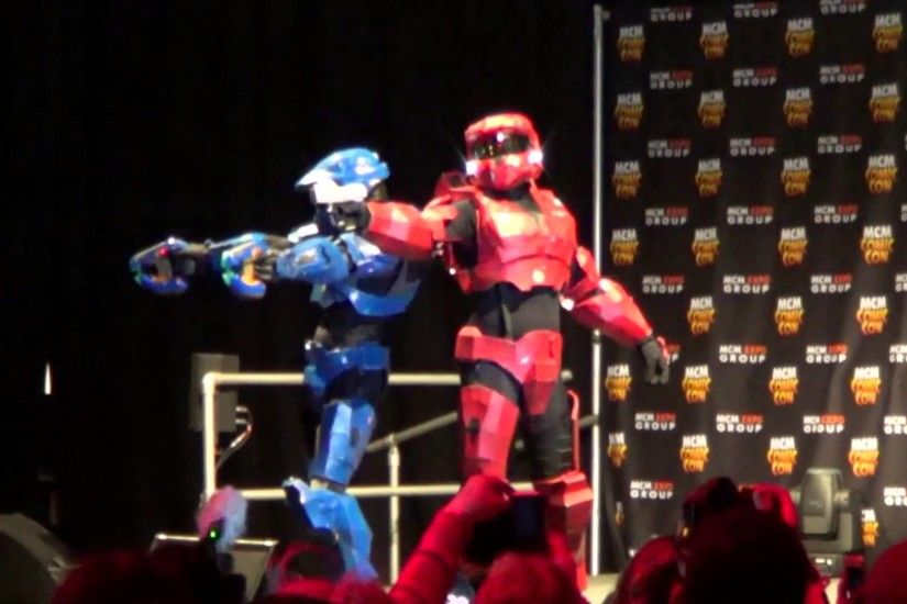 Red Vs. Blue (Halo 3) - Saturday Cosplay Masquerade - MCM London Comic Con  May 2013 - YouTube