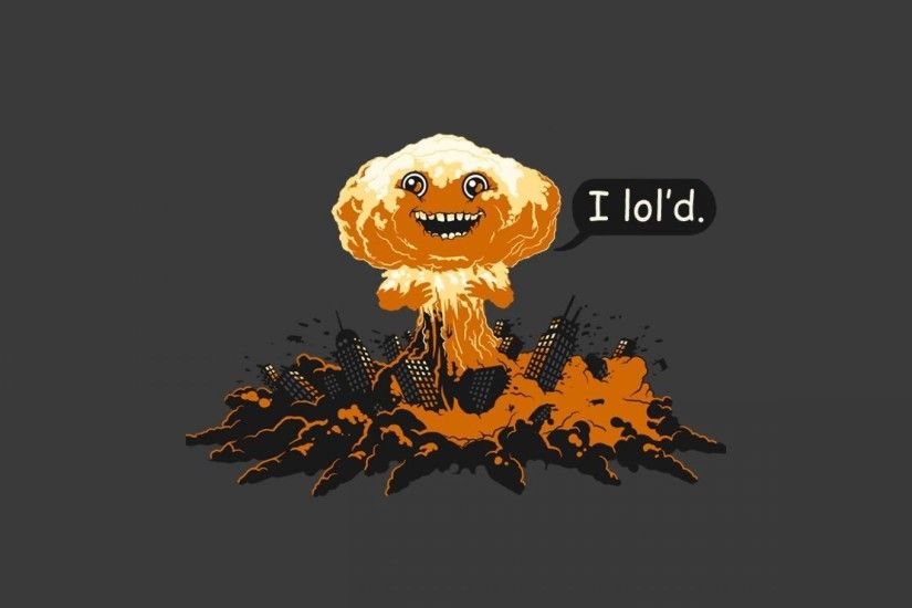 explosion nuclear explosions mushroom cloud funny humor hd wallpaper .