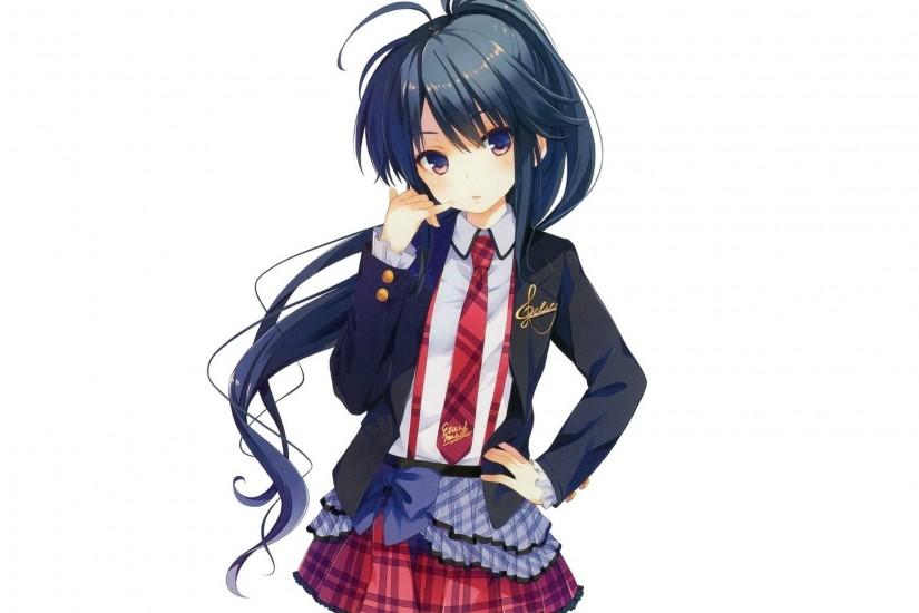 School Uniforms Minimalism Anime Girls Simple Background Wallpaper ...