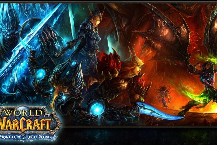 World Of Warcraft Alliance vs Horde Widescreen Background .