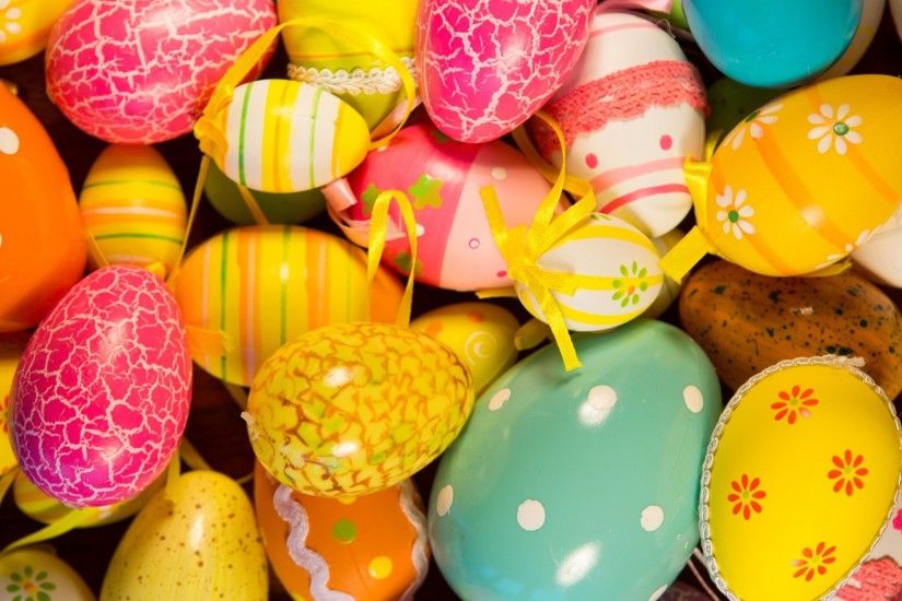 1920x1080 Wallpaper easter eggs, easter, painted eggs, holiday