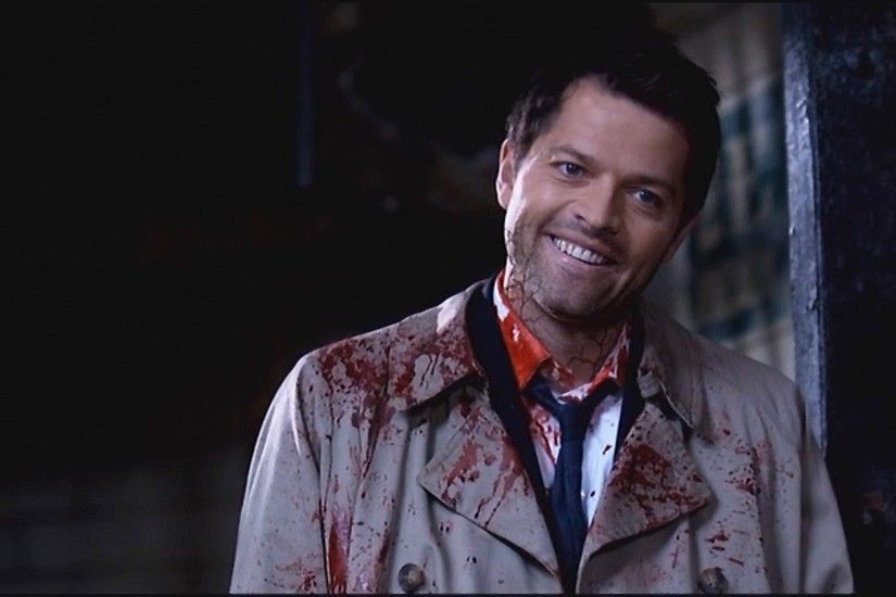 Bsically, buy a classic Castiel trenchcoat and ruin it. Must have  accessory: Black goo