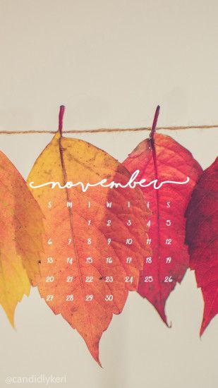 Pretty Leaf photography colorful leaves yellow orange red November calendar  2016 wallpaper you can download for
