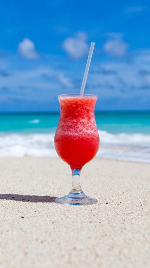Exotic Cocktail Caribbean Beach Android Wallpaper ...