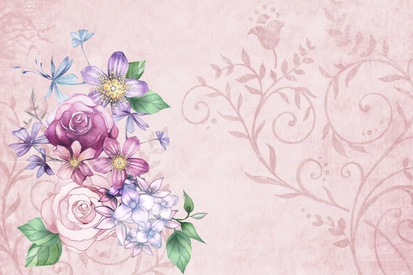 Vintage Flower Background Paper