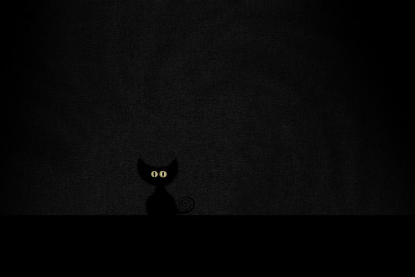 2560x1600 Wallpaper eyes, minimalism, black, cat