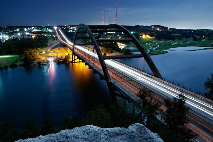 city, Urban, Austin (Texas), 360 Bridge, Long Exposure, Bridge, River  Wallpapers HD / Desktop and Mobile Backgrounds