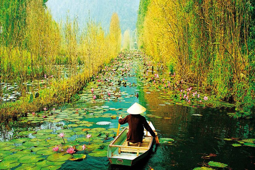 Hd Wallpaper Ha Noi Vietnam Yen Stream On The Way To Huong Pagoda In Autumn  Hanoi Vietnam