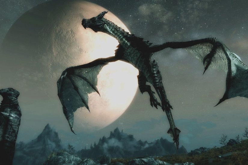The Elder Scrolls V - Skyrim dragon HD Wallpaper 1920x1080