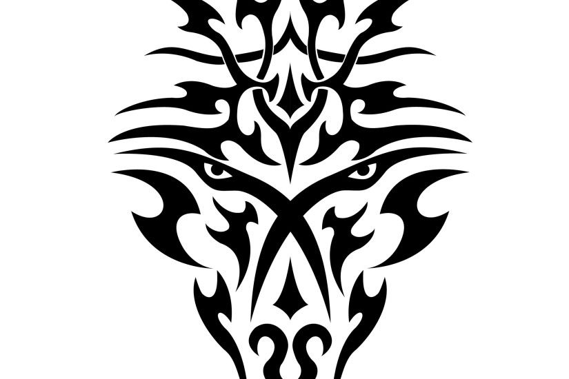 All images to Tribal Dragon Face Tattoo Design