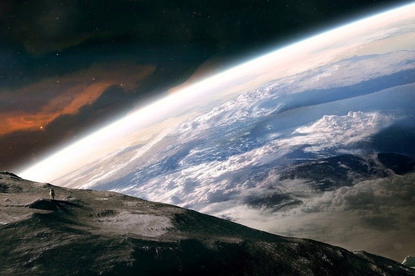 Earth seen from the Moon HD Wallpaper. Â« Â»