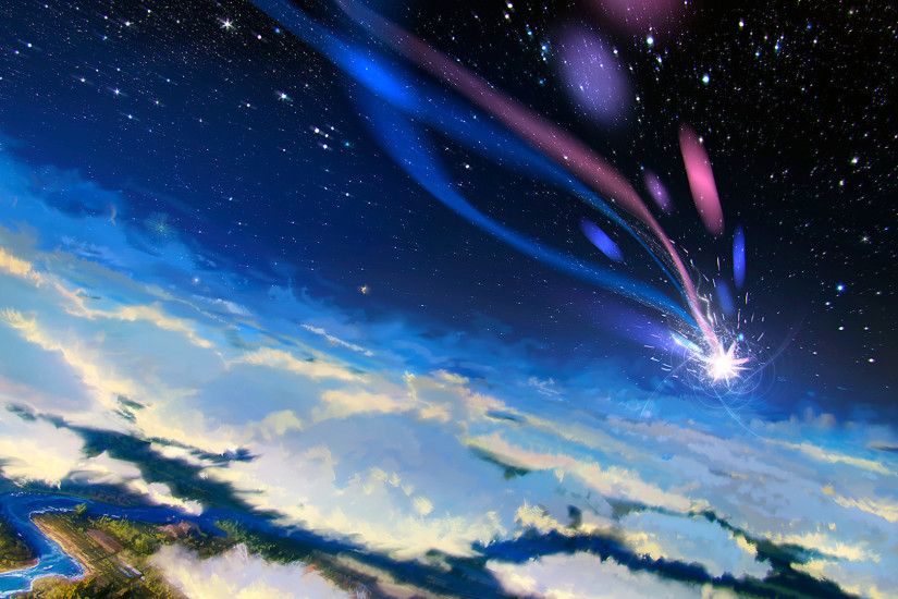 Movie - Howl's Moving Castle Sky Stars Cloud Landscape Shooting Star  Wallpaper