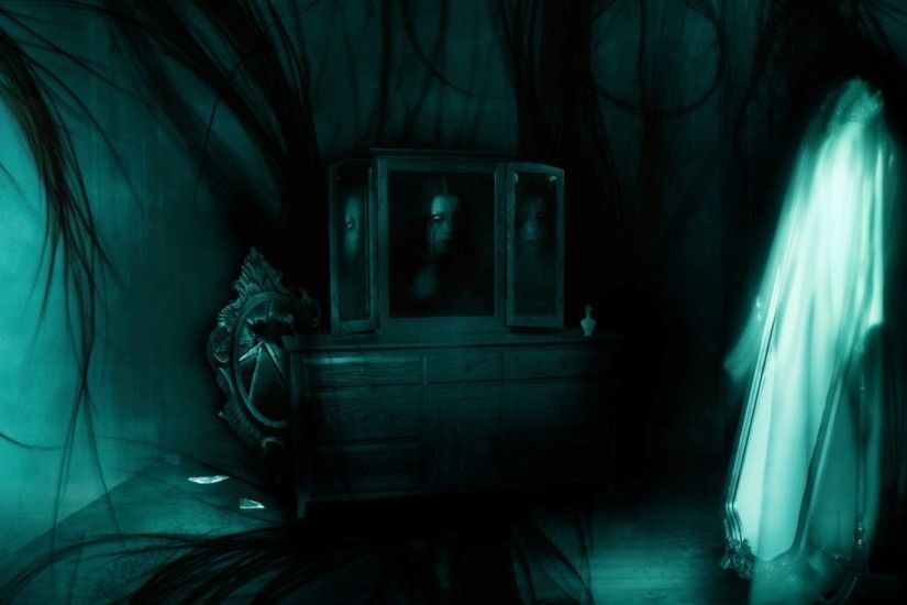 dark-ghost-fantasy-art-artwork-horror-spooky-creepy-halloween-gothic- wallpaper-1.jpg (2560Ã1440) | cool stuff | Pinterest | Creepy ghost, 3d  wallpaper and ...