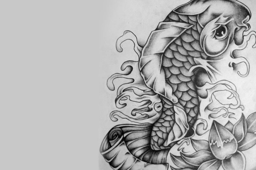 ... Yakuza Tattoo Design Wallpaper 16 Koi Fish Art Tattoo Design Images HD  Free Desktop Mobile 46290920029 ...