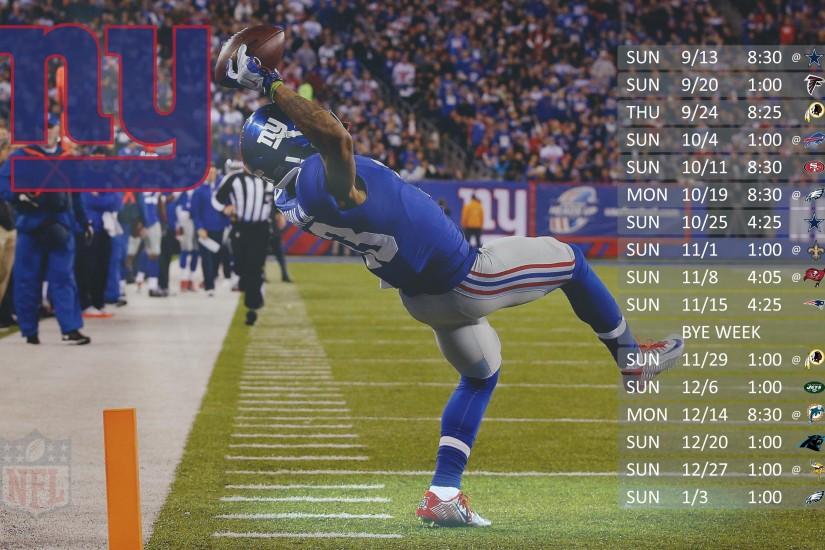 New York Giants 2015 Schedule