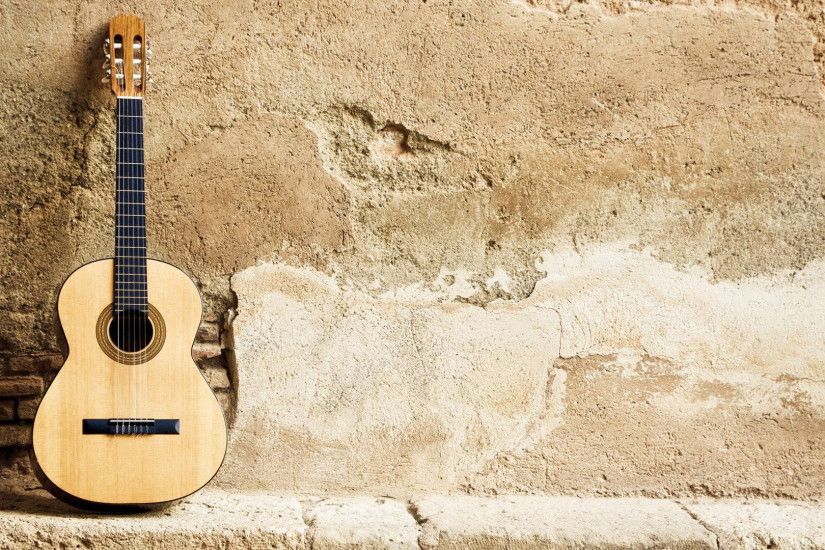 acoustic guitar on wall wallpapers hd wallpapers desktop images download  amazing colourful 4k picture artwork lovely 1920Ã1080 Wallpaper HD