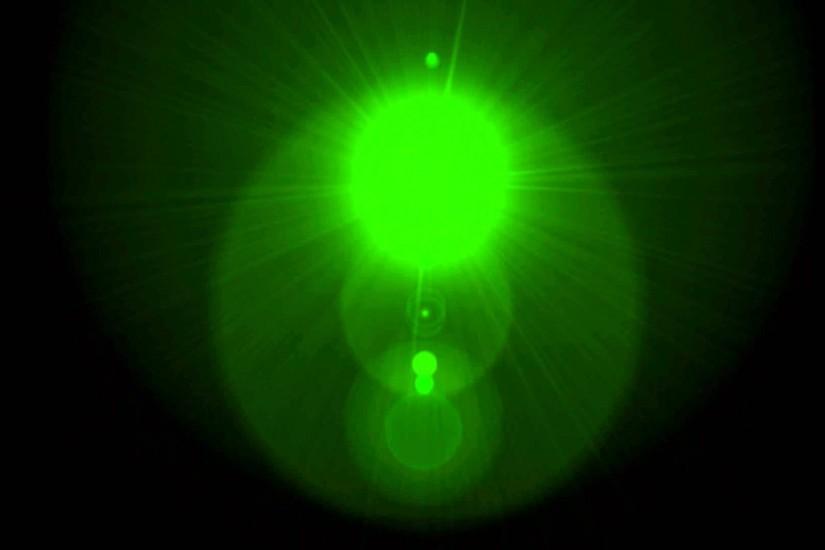 Lens Flare 10 Green Black Background ANIMATION FREE FOOTAGE HD