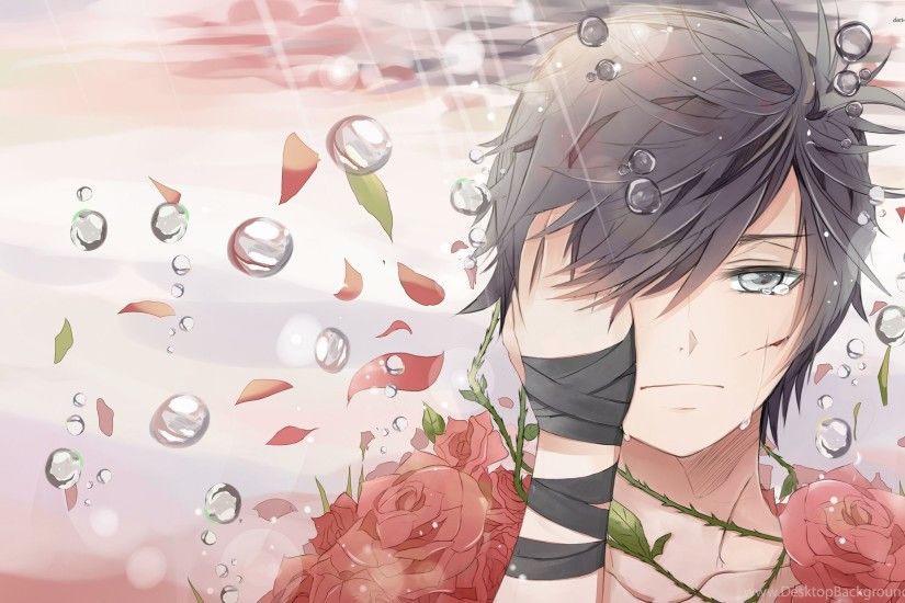 Sad Boy Covered In Roses Wallpapers Anime Wallpapers