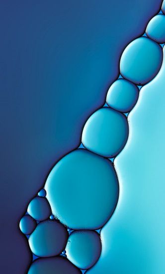 Blue bubbles, liquid, marco, 1280x2120 wallpaper