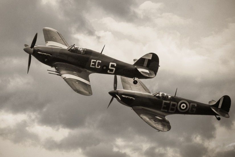 Hawker Hurricane And Supermarine Spitfire Plane