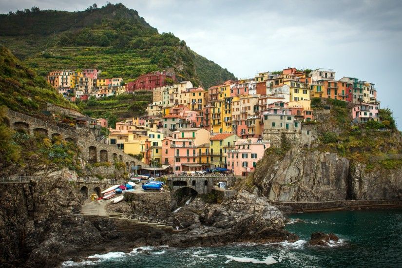 Cinque Terre Italy Villages 4K Desktop Wallpaper Uploaded by DesktopWalls
