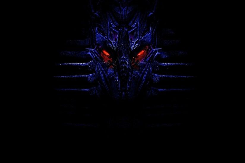 Sci Fi - Transformers Blue Dark Red Glow Wallpaper