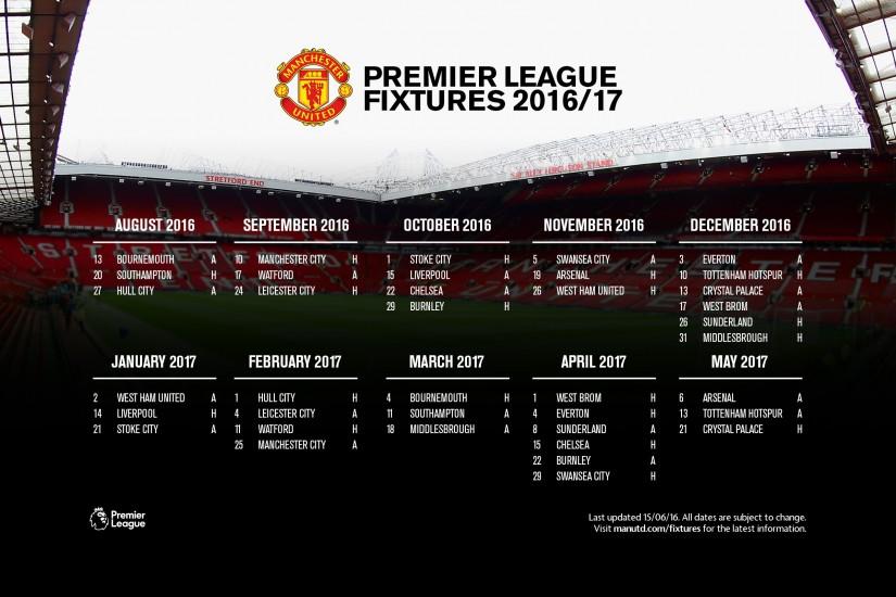 2016/2017 Fixtures Wallpapers - Official Manchester United Website