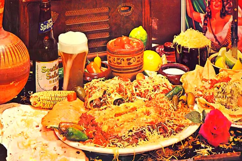 Our friends over at Dangerous Minds have posted this awesome clip of the  Mexican food feast from the inner-sleeve gatefold of ZZ Top's 1973 Tres  Hombres ...