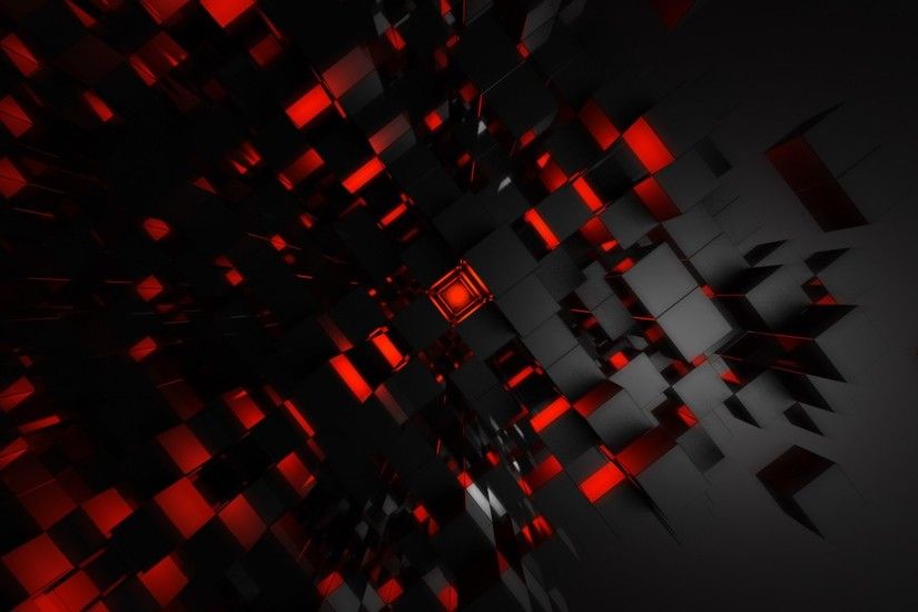 download hd wallpaper of black and red cubes