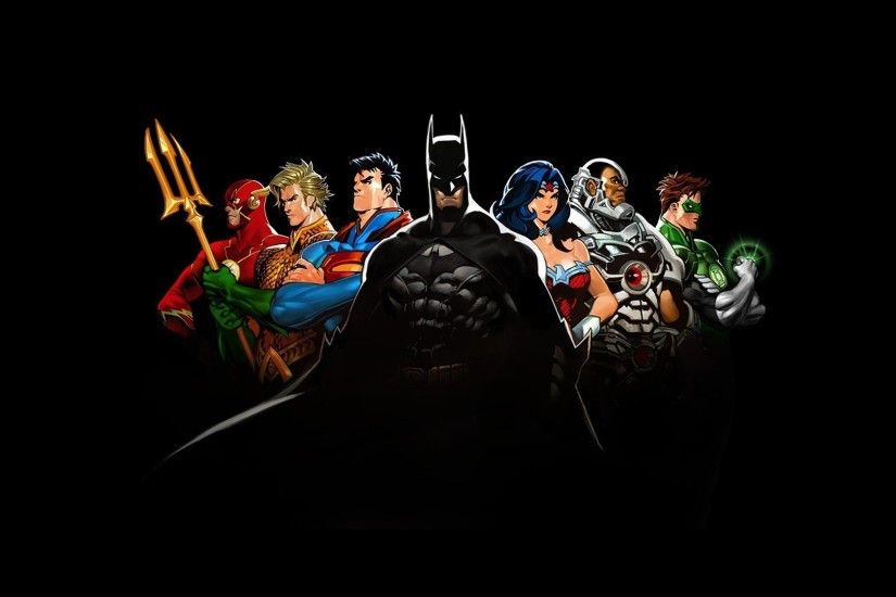 Comics DC Justice League The Flash Batman Superman Wonder Woman Cyborg  Green Lantern Aquaman
