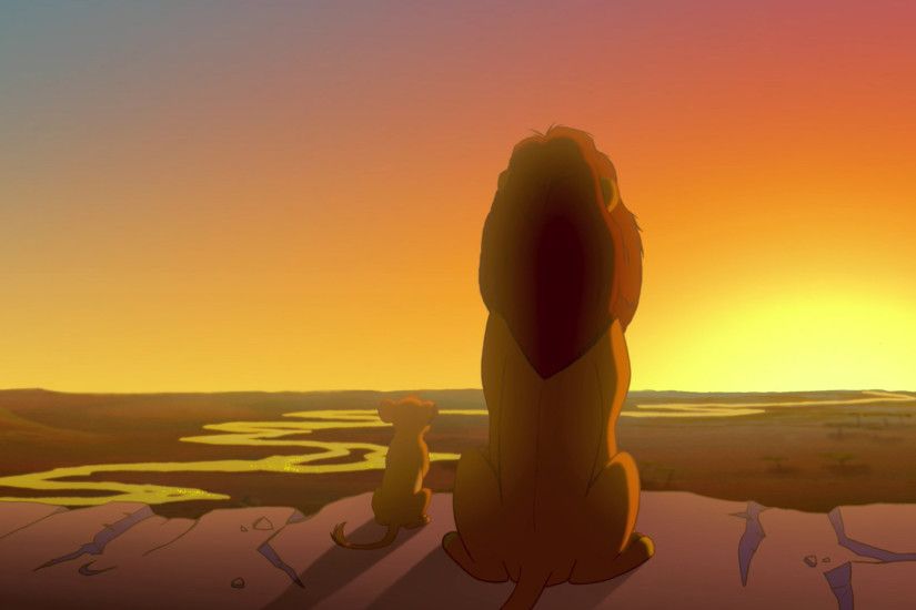 The Lion King Cartoon Sunset HD Wallpapers