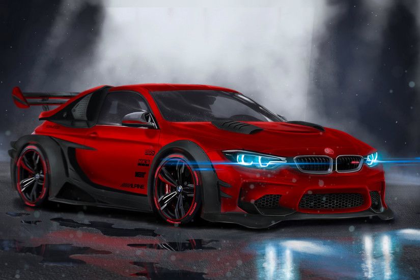 Vehicles - BMW M4 Vehicle Car Sport Car Red Car BMW Tuning Wallpaper