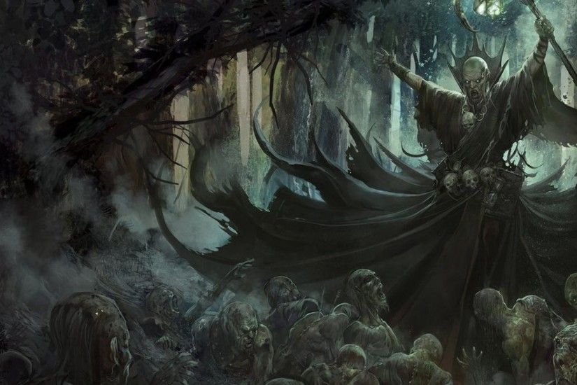 1920x1080 Necromancer artwork fantasy art forests undead wallpaper | (74665)